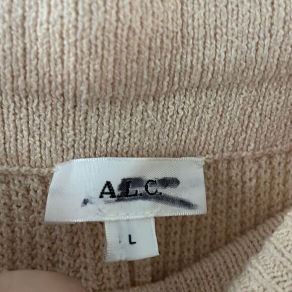 NEW Alc martell high waist crop knit flare womens pants desert rose - Picture 7 of 15